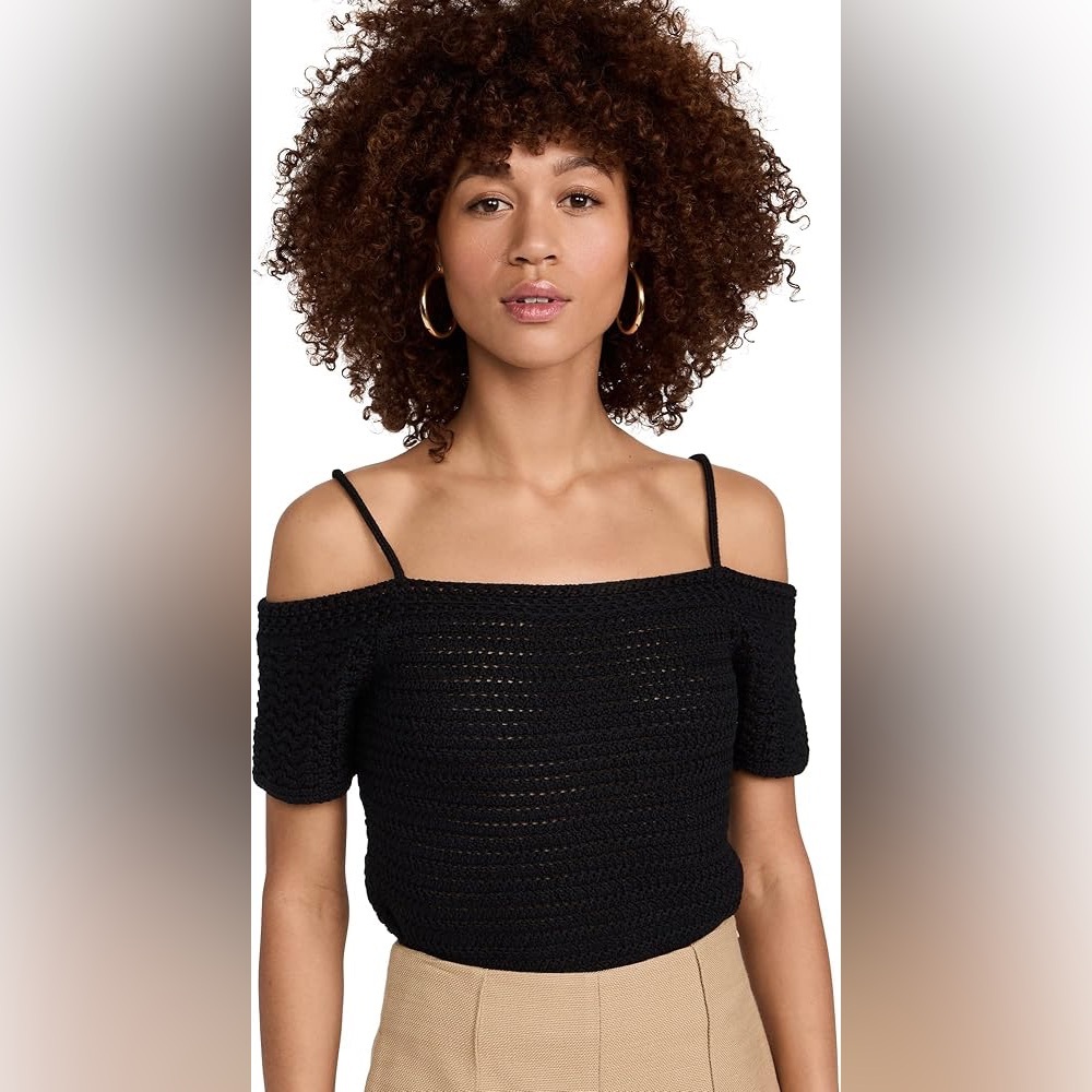 VINCE Crochet Open Shoulder top Size Large
